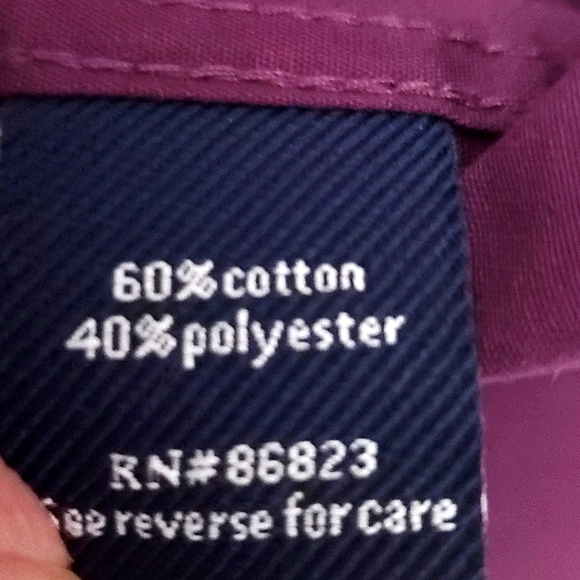 Croft & Barrow Classic Fit Plum Long Sleeve Button Down Shirt Office Event M - Picture 10 of 10